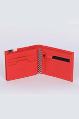 Men's shiny red 24H Le Mans Bignan leather wallet