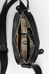Sacoche en Cuir Michel Vaillant Bob Reporter noir Homme