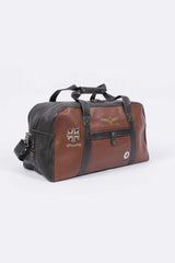 Royal Air Force Bristol 48h leather travel bag brown tortoise Man