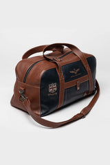 Sac de voyage en cuir Royal Air Force Bristol 48h bleu marine Homme