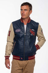 Steve McQueen Cooler King leather jacket royal blue Men