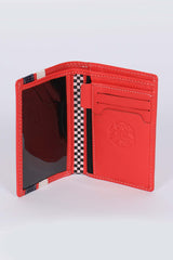Leather wallet 24h Le Mans Chenard shiny red Men