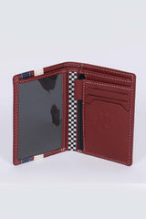 Leather wallet 24h Le Mans Chenard dark red Man