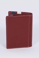 Leather wallet 24h Le Mans Chenard dark red Man