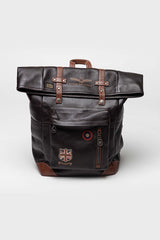 Sac à dos en cuir Royal Air Force Cheshire marron foncé Homme