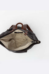 Sac à dos en cuir Royal Air Force Cheshire marron foncé Homme