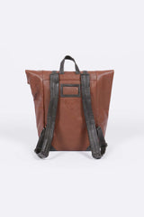 Men's Royal Air Force Cheshire brown tortoise leather backpack