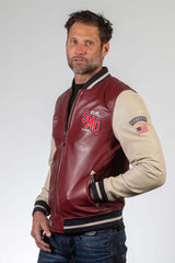 Leather jacket Steve McQueen Cooler King dark red Man