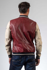 Leather jacket Steve McQueen Cooler King dark red Man
