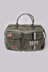 Steve McQueen Dean Week 72h leather travel bag dark khaki Men