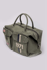 Steve McQueen Dean Week 72h leather travel bag dark khaki Men