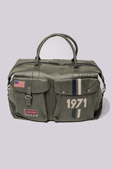 Steve McQueen Nolan Week 48h leather travel bag dark khaki Men