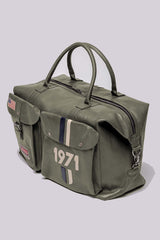Steve McQueen Nolan Week 48h leather travel bag dark khaki Men