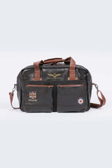 Royal Air Force Dahl Leather Travel Bag Dark Brown Mens