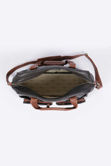 Royal Air Force Dahl Leather Travel Bag Dark Brown