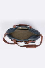 Royal Air Force Dahl Navy Blue Leather Travel Bag