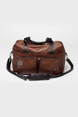 Royal Air Force Dalh leather travel bag brown tortoise Man
