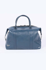 Sac de voyage en cuir Steve McQueen Delaney 72h bleu royal