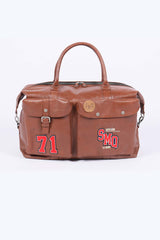 Steve McQueen Delaney 72h leather travel bag brown tortoise Men