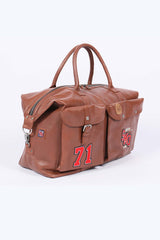 Steve McQueen Delaney 72h leather travel bag brown tortoise Men