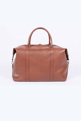 Steve McQueen Delaney 72h leather travel bag brown tortoise Men