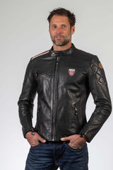 Leather jacket 24H Le Mans 1923 Duff black Man