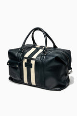 Leather travel bag Jacky Ickx 72h navy blue