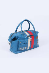 24H Le Mans 1923 Gaston 48h ocean blue leather travel bag