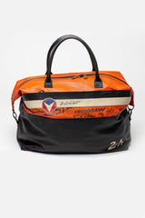 Men's black Michel Vaillant Henri 72H leather travel bag