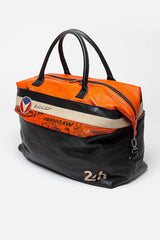 Men's black Michel Vaillant Henri 72H leather travel bag
