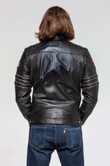 Leather jacket 24H Le Mans Iron black Man