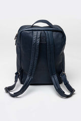 Michel Vaillant Jean-Pierre leather backpack in royal blue for men