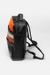 Michel Vaillant Jean-Pierre black leather backpack for men