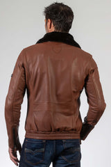 Men's Royal Air Force Lecluse tortoise leather jacket