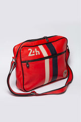 Men's 24H Le Mans Messenger shiny red leather bag