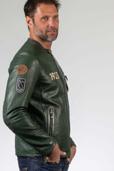 Leather jacket 24H Le Mans 1923 Marne green Man