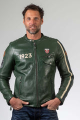 Leather jacket 24H Le Mans 1923 Marne green Man