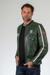 Leather jacket 24H Le Mans 1923 Marne green Man