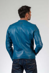 Leather jacket 24H Le Mans 1923 Marne blue ocean Man