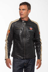 Leather jacket Michel Vaillant Michel black Man
