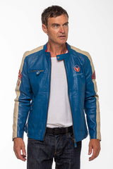 Leather jacket Michel Vaillant Michel vaillant blue Man