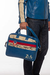 Leather bag Michel Vaillant Patrick Messenger blue vaillant Men