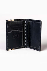 Navy blue Jacky Ickx Rainmaster leather wallet