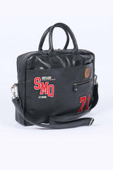Steve McQueen Ritter black leather messenger bag for men