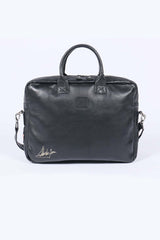 Steve McQueen Ritter black leather messenger bag for men