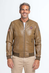Leather jacket Steve McQueen Stan light khaki Men