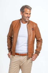 Leather jacket Steve McQueen Stan tan Men