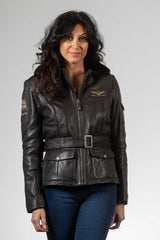 Royal Air Force Spitfire 2 leather jacket dark brown Woman