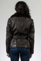 Royal Air Force Spitfire 2 leather jacket dark brown Woman