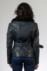 Royal Air Force Spitfire 2 Leather Jacket Navy Women